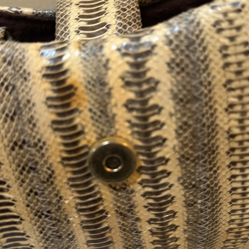 Vtg snakeskin clutch handbag - Picture 7 of 9